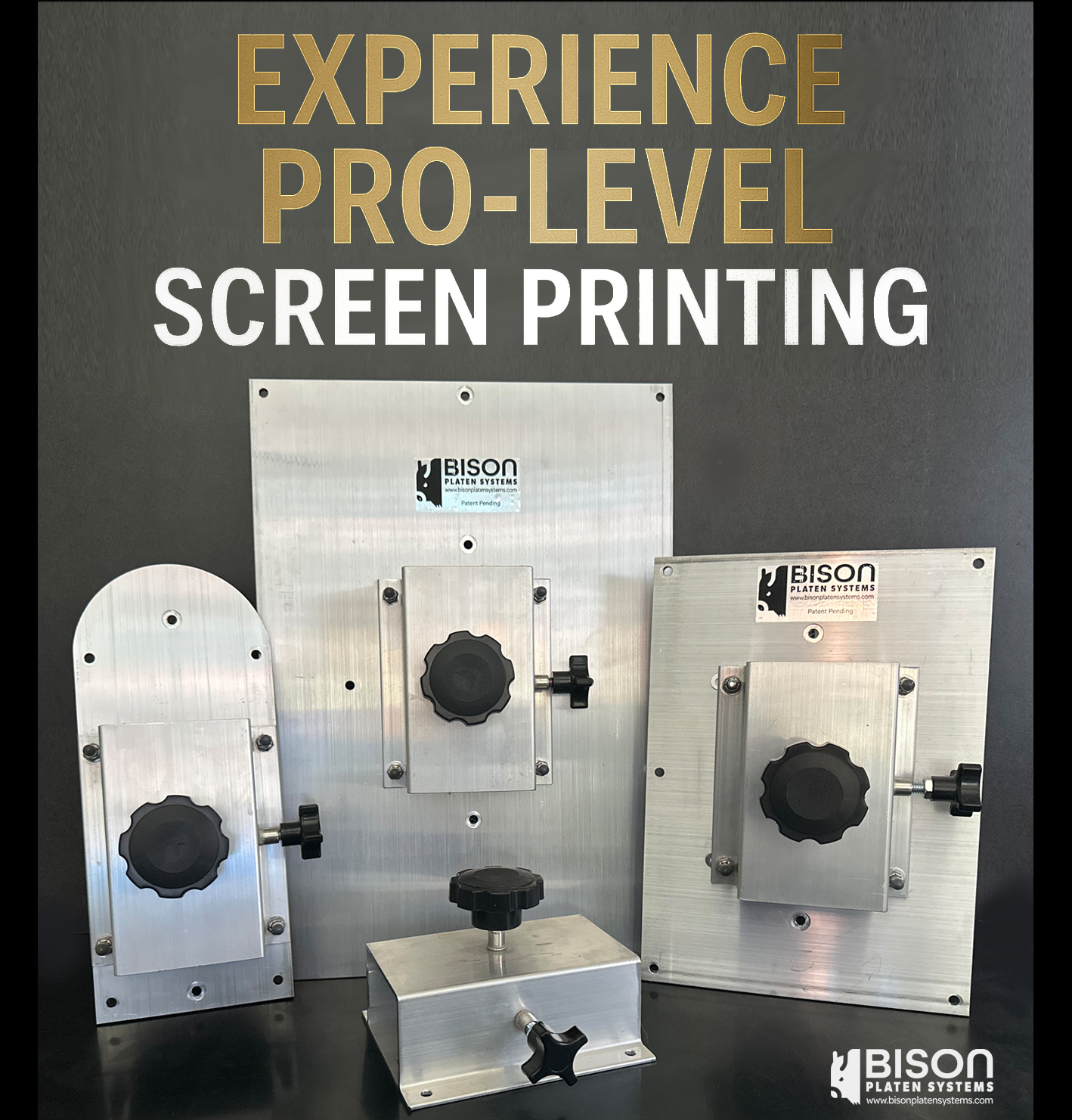 Bison Platen Systems modular screen printing platen foundation and top plates